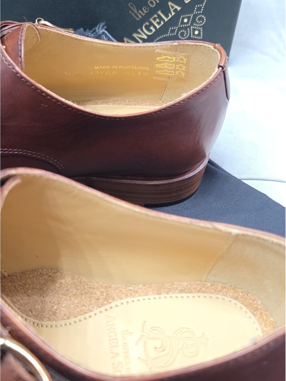 The Office Of Angela Scott Mr Colin Dbl Monk Strap Brown Womens Shoes 36.5 6.5 - Picture 6 of 12